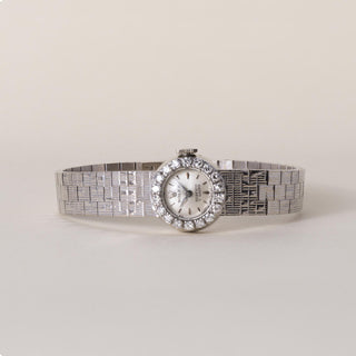 Vintage Ladies 18K Gold Rolex Serpico y Laino Diamond Watch