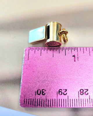 Adorable 14K Gold Vintage Whistle Pendant Charm