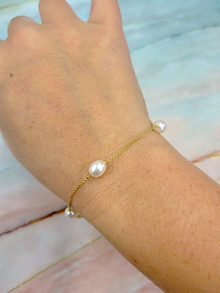 18K Gold Tiffany & Co Elsa Peretti Vintage Pearl Bracelet