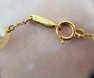 18K Gold Tiffany & Co Elsa Peretti Vintage Pearl Bracelet