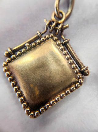 Victorian 12K Rose Gold Watch Fob Double Row Bracelet Link Chain - 13 Inch