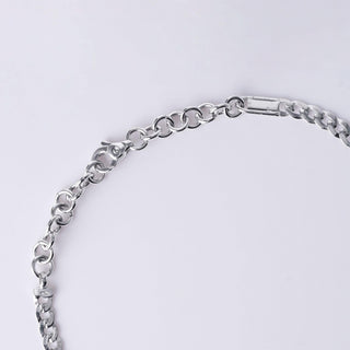 Emerald and Diamond Dangle Necklace on 18k White Gold Cuban Link Chain