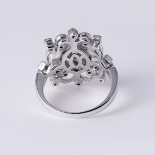 18K White Gold Australian Opal & Diamond Filigree Ring Filigree