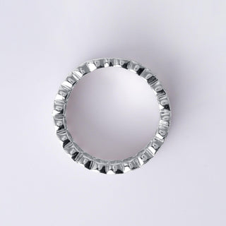 Estate 0.64 Carat Ornate Filigree Diamond Pavé Set Wide Band 18K White Gold