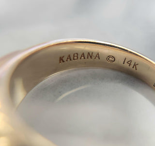 Kabana 14K Gold Mother of Pearl Mosaic & Diamond Accent Ring