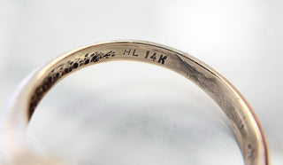 Vintage 0.50 Carats Diamond Freeform Wave Ring 14K Yellow Gold